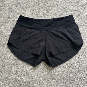 Lululemon Low Rise Speed Up 2.5 Black Shorts